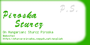 piroska sturcz business card